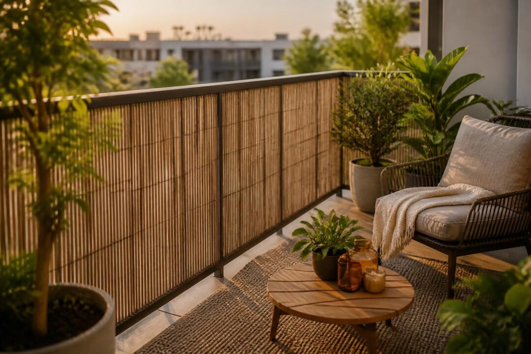 découvrez comment un brise-vue vertical peut transformer votre balcon en un espace intime et cosy, tout en apportant élégance et protection contre les regards.